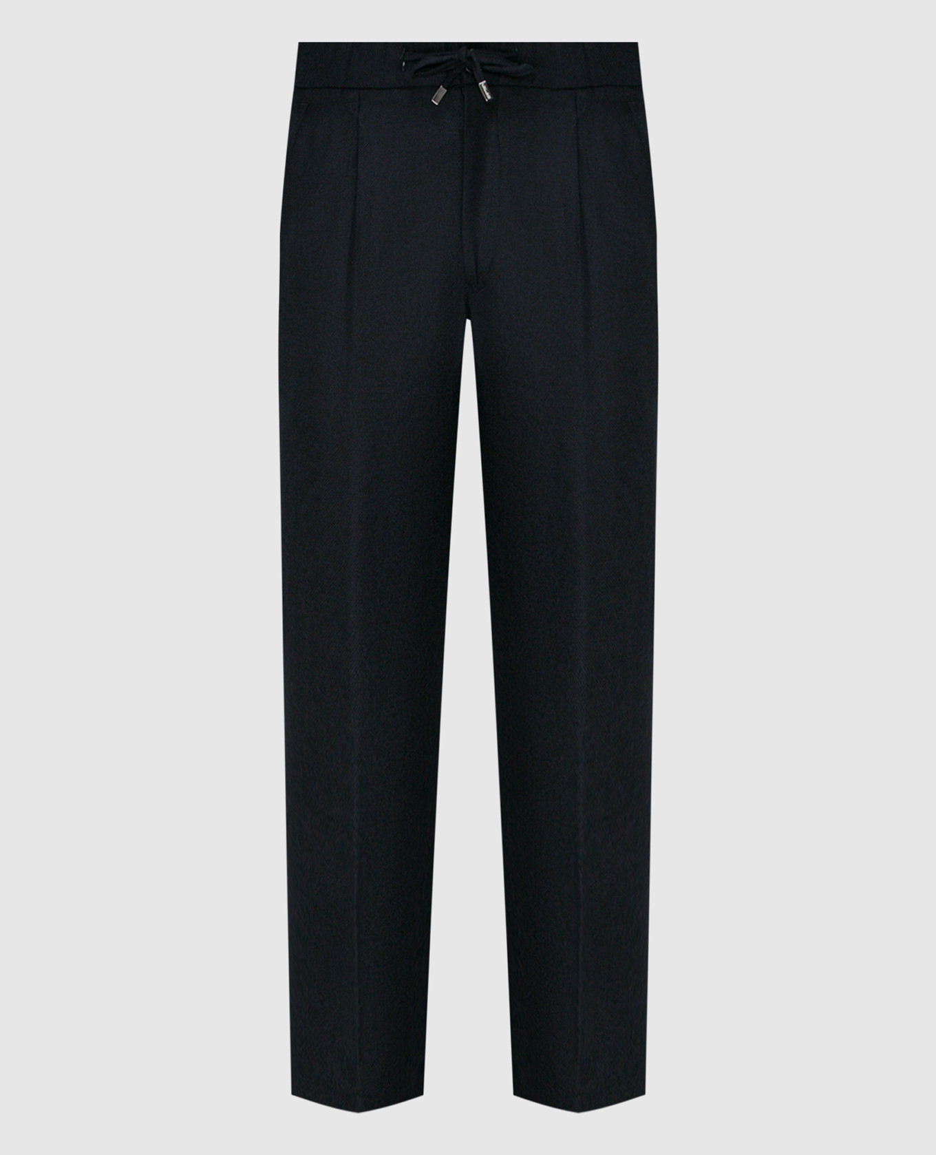 Blue wool and cashmere trousers