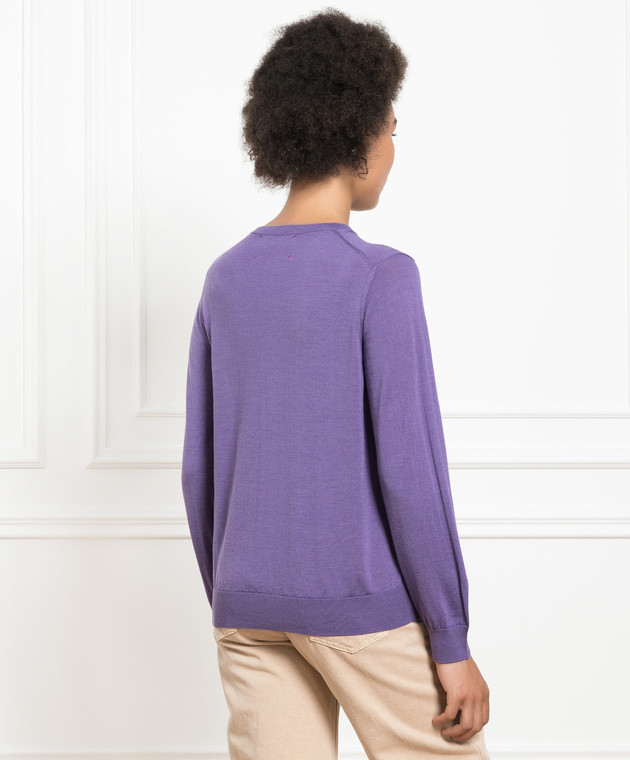 Babe Pay Pls Purple wool, silk and cashmere jumper MD9441318410R image 4