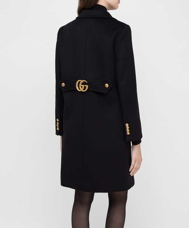 Gucci Черное пальто из шерсти 494500ZHW03 изображение 4