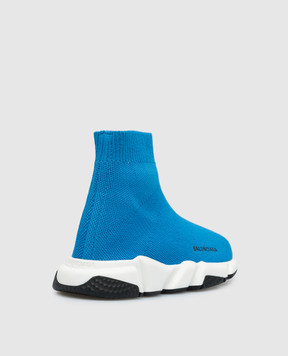 Balenciaga Детские синие снокеры Speed с логотипом 597425W2DB2