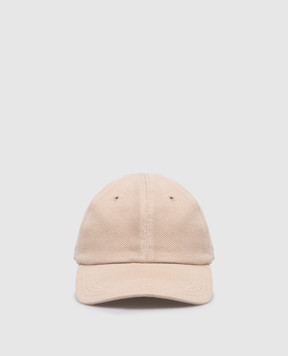 Kiton Beige cap with logo embroidery UCAPP14XB6005