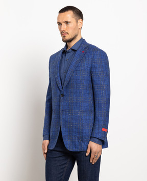 ISAIA Синий блейзер в клетку 521GSI9260H
