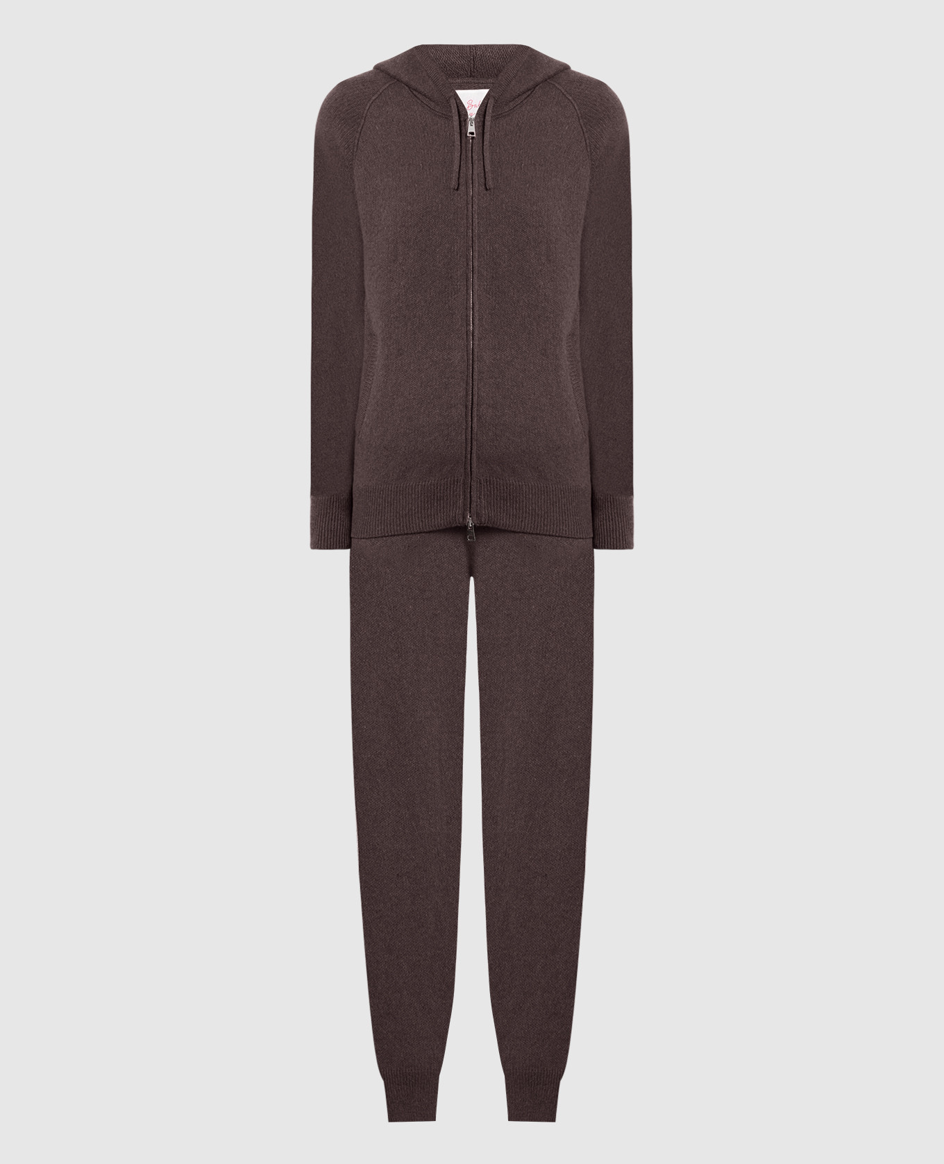 Brown cashmere tracksuit
