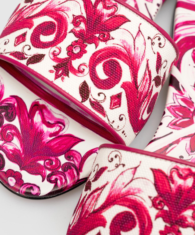 Dolce&Gabbana Pink flip flops in Majolica print CQ0571AP036 image 5