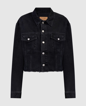 Maison Margiela MM6 Серая джинсовая курточка с завязками S52AM0285S30743