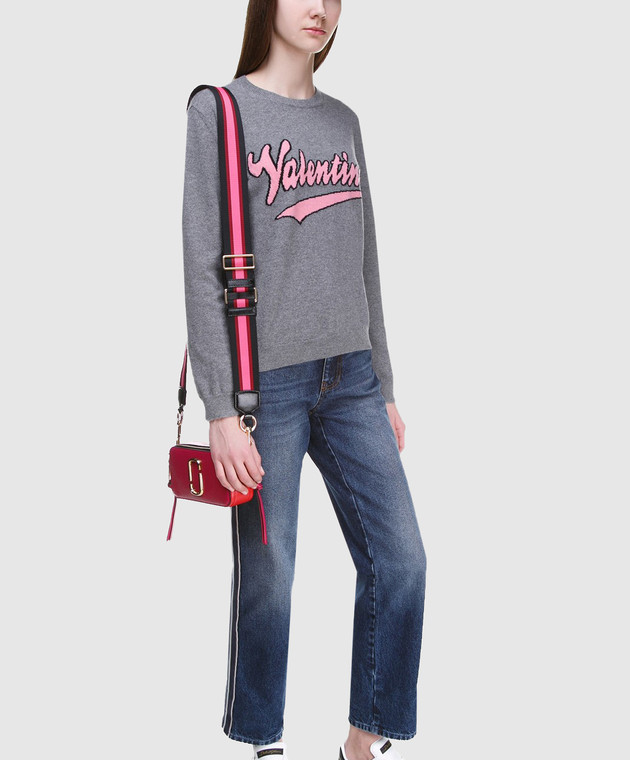 Valentino Серый джемпер из шерсти и кашемира PB3KC0533R5 изображение 3