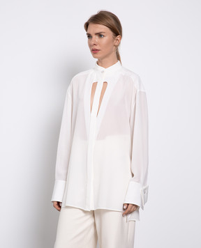 Givenchy Шовкова біла блуза BW60WX12EH