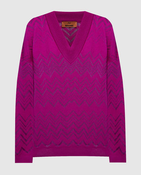 Missoni Фіолетовий пуловер у візерунок DS23WN0PBK027A