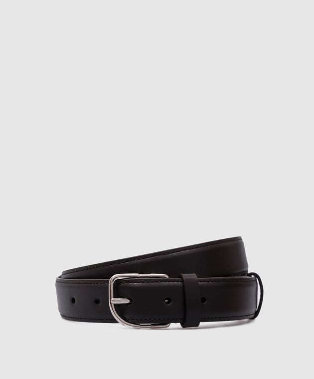 The Row Caspian brown leather belt W1582L60