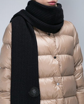 Moncler Чорний шарф з логотипом 3C00009M2739