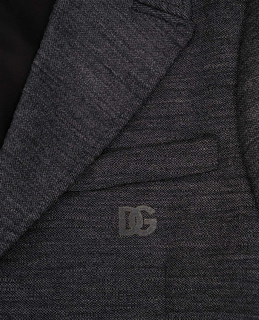 Dolce&Gabbana Дитячий сірий піджак з логотипом L41E93FUGRY