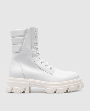 Gia Borghini Белые кожаные ботинки GIA35LCAL