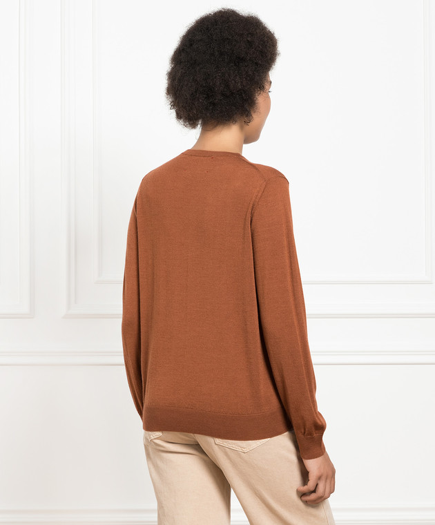 Babe Pay Pls Brown wool, silk and cashmere jumper MD9441318410R image 4