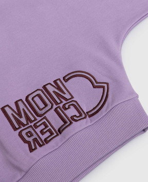 Moncler ENFANT Сиреневый свитшот с вышивкой логотипа 8G00016899PS810