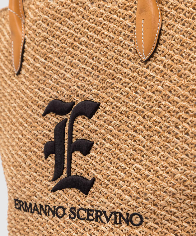 Ermanno Scervino Плетеная сумка-шоппер с эмблемой и логотипом D403S376RDM изображение 5