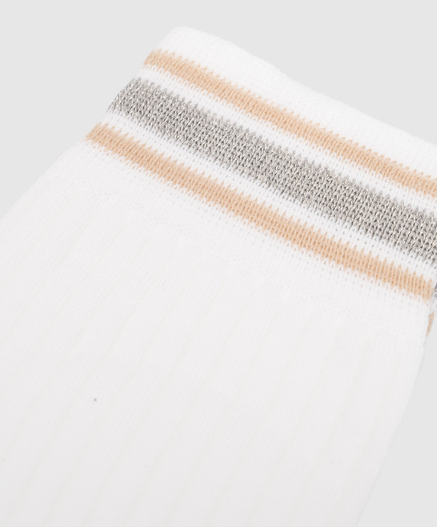 Brunello Cucinelli White socks with lurex MCS990069 image 3