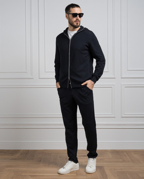 Loro Piana Синие спортивные брюки с кашемиром FAF8497