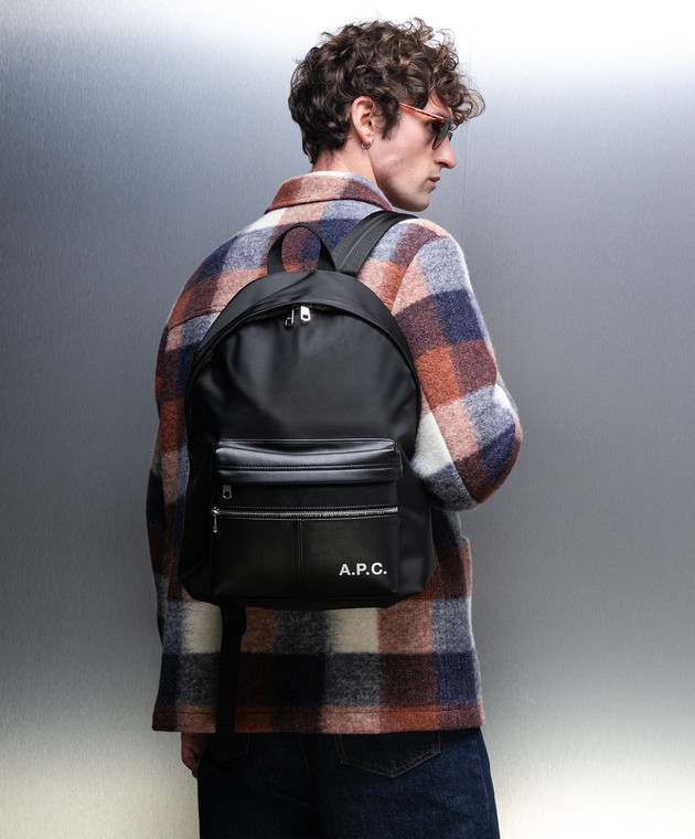 A.P.C Black combined backpack of Camden with a logotype PAADYH62119 buy with Sweden delivery at Symbol