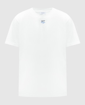 Off-White Біла футболка з принтом Off-White Kyiv OMAA027G23JER038
