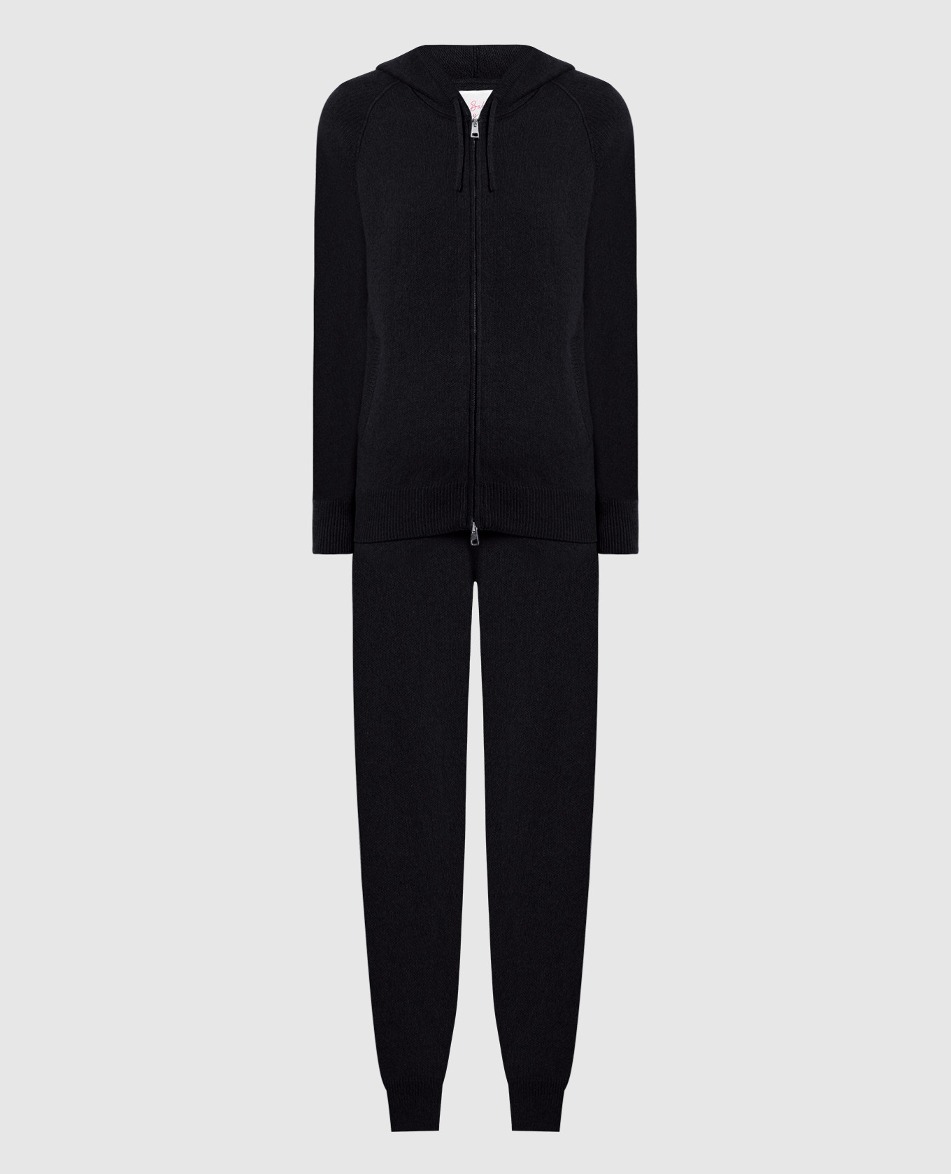 Black sports suit made of cashmere