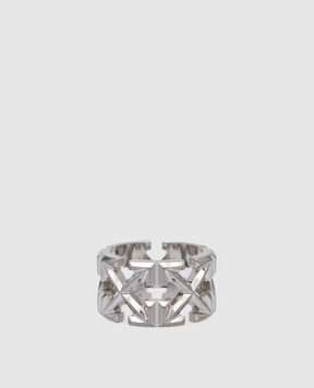 Off-White Сріблястий перстень Multi Arrow OMOC018C99MET001