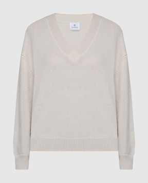 Anine Bing Белый пуловер из кашемира свободного кроя A093280101