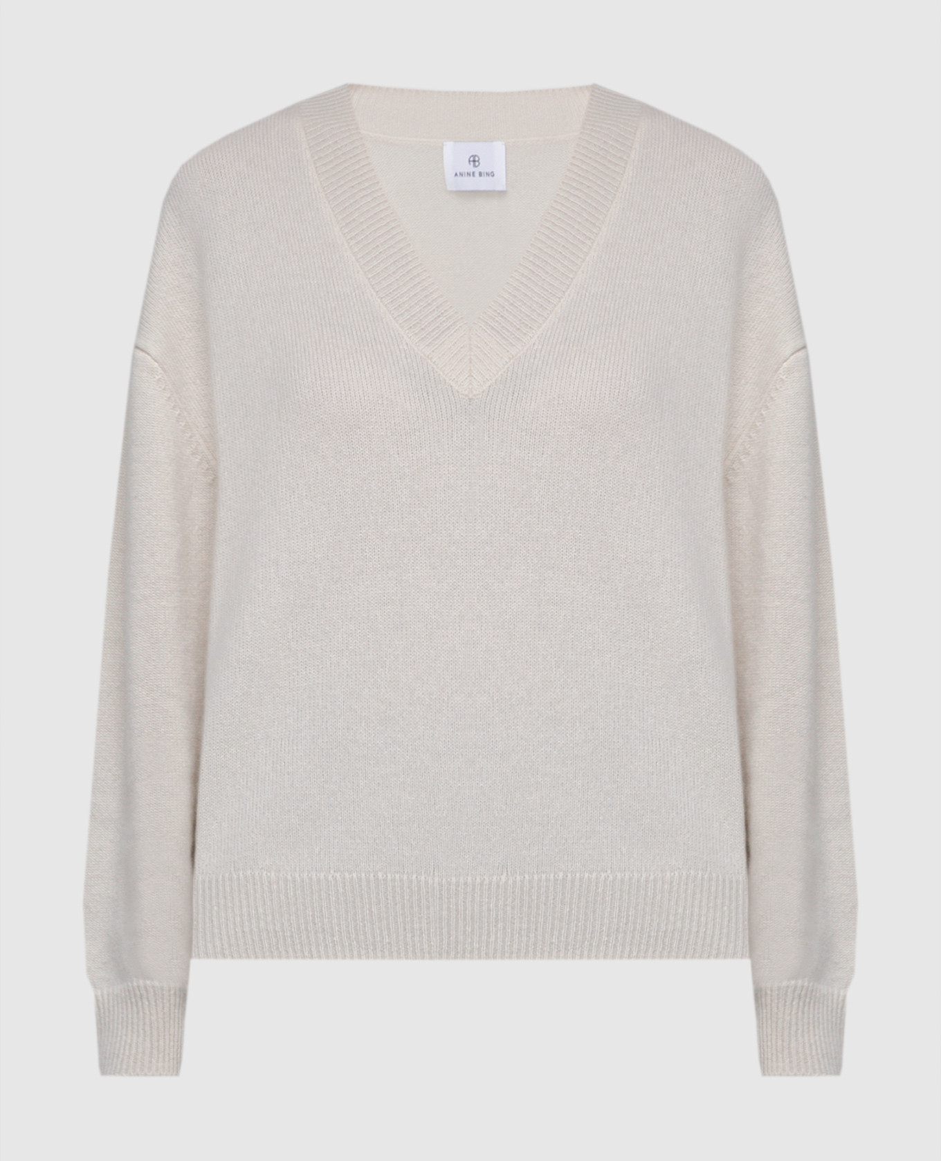 

Белый пуловер из кашемира свободного кроя, Пуловеры