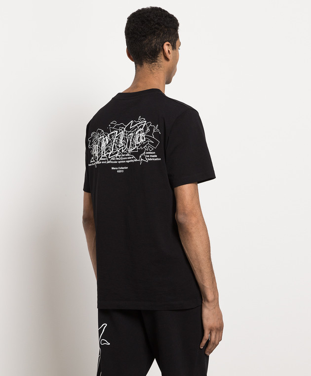 Off-White - Black t-shirt with contrasting logo OMAA027S23JER010 - buy ...