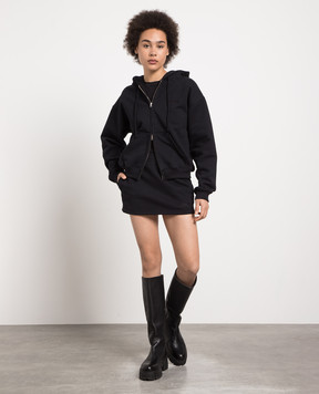 Vetements Черная юбка мини с логотипом WE54SK100B