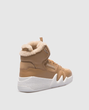 Giuseppe Zanotti Коричневые кожаные хайтопы Talon на меху. RW20056