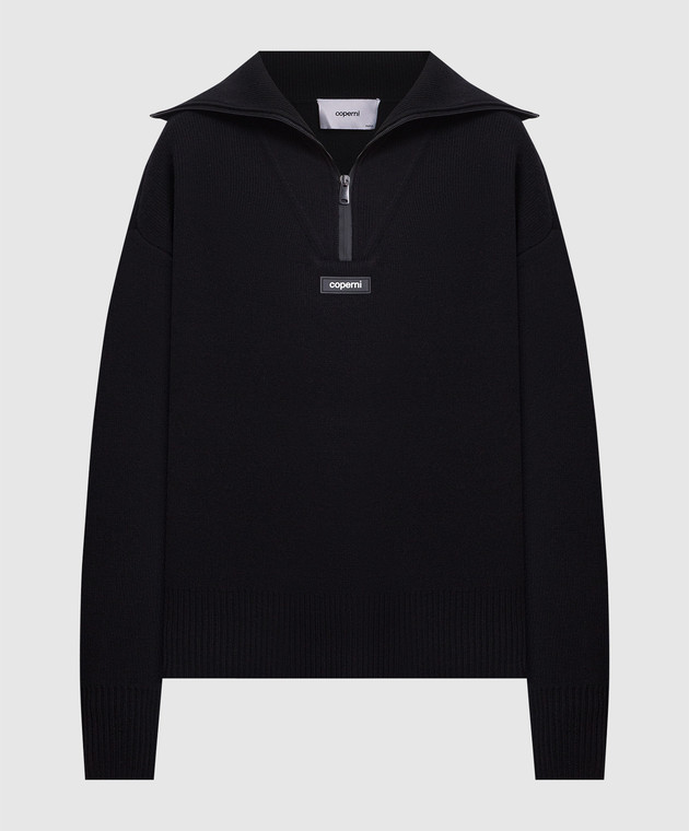 Coperni - Black wool sweater with logo COPML41615 - buy with