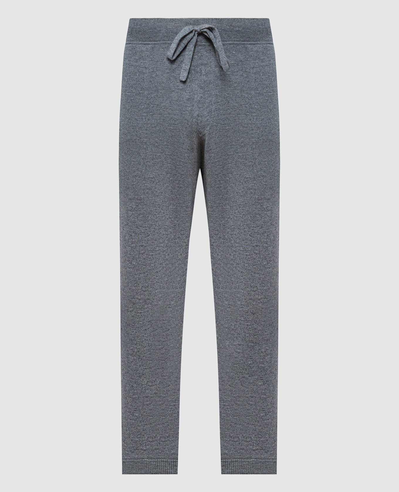Gray wool and cashmere joggers