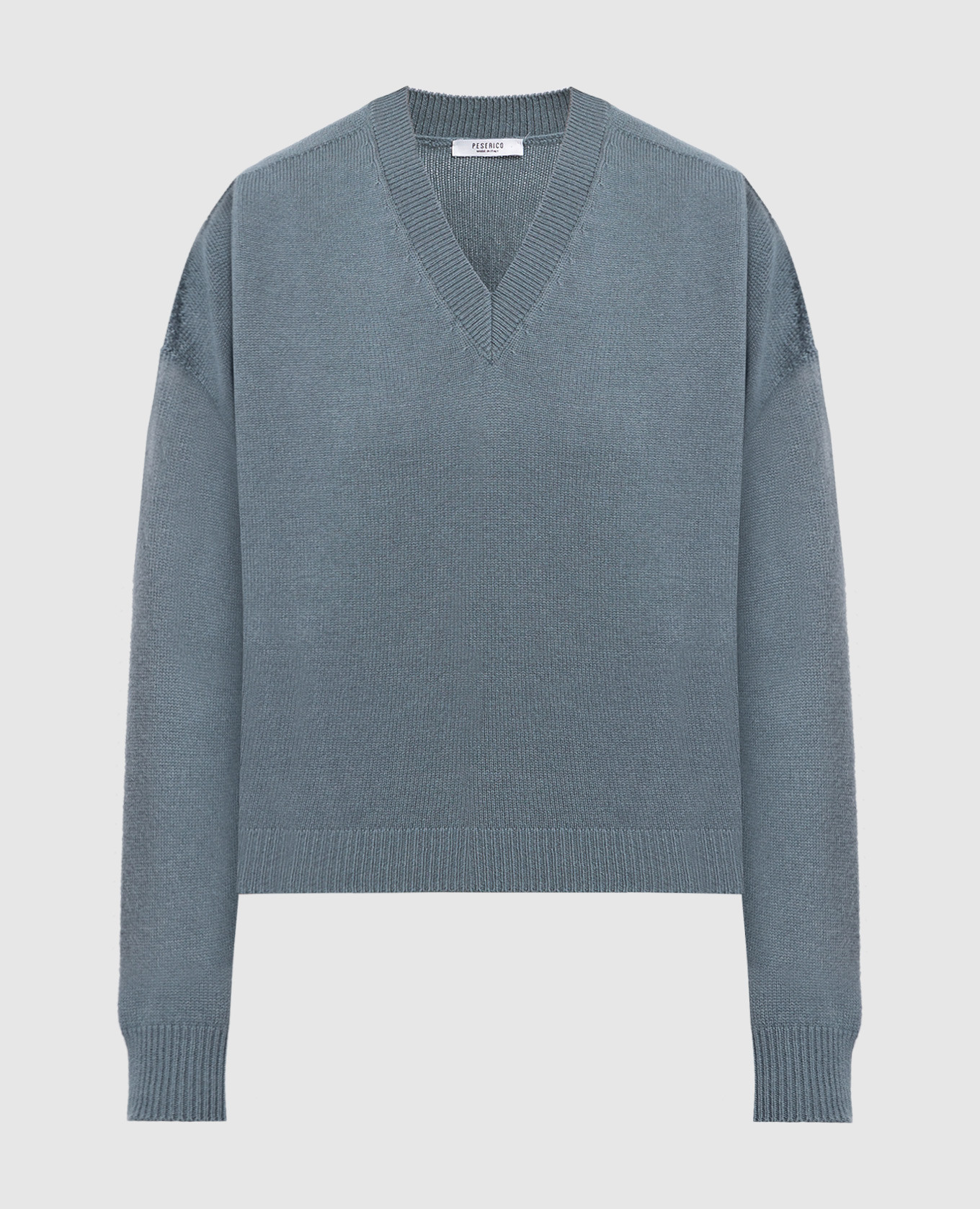 Green wool, silk and cashmere pullover