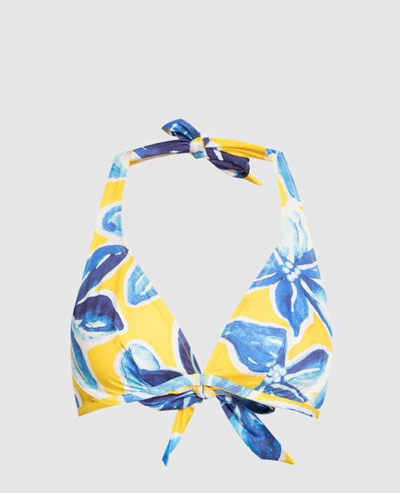 Yellow bodice from Faith swimsuit in a print