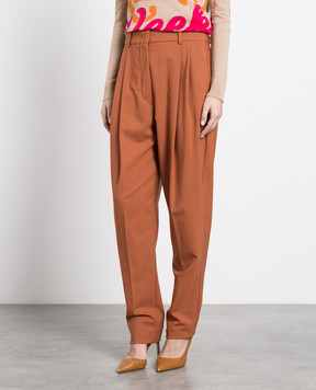 Max Mara Sportmax Коричневые брюки Felicia из шерсти FELICIA