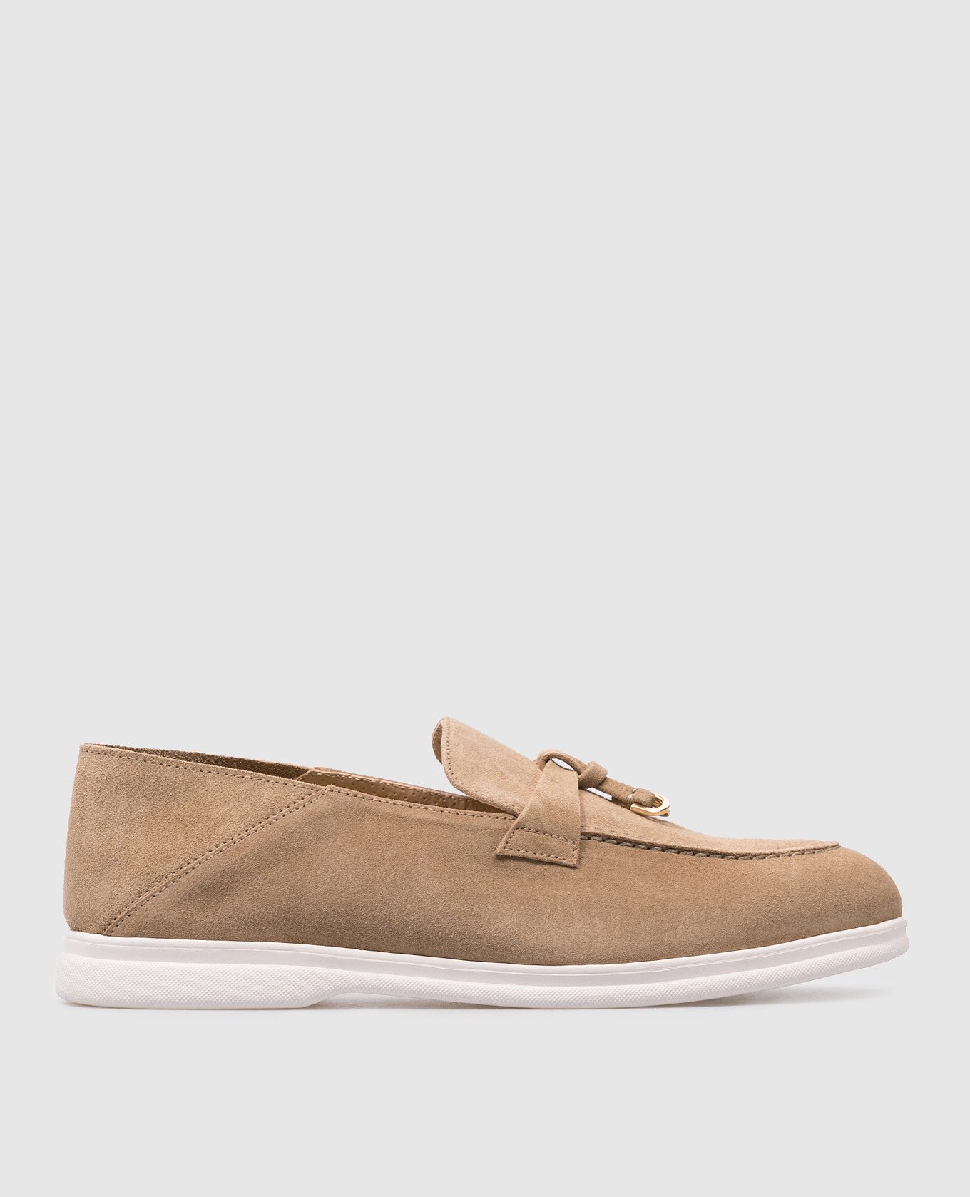 Coco beige suede loafers