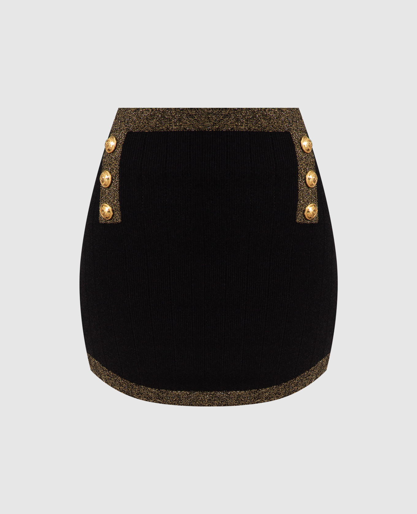 Black mini skirt with lurex