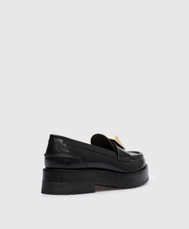 Valentino Black leather loafers ONE STUD 2W2S0FT2KUM изображение 3