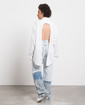 Heron Preston Біла сорочка LS з відкритою спиною HWGE002S23FAB002