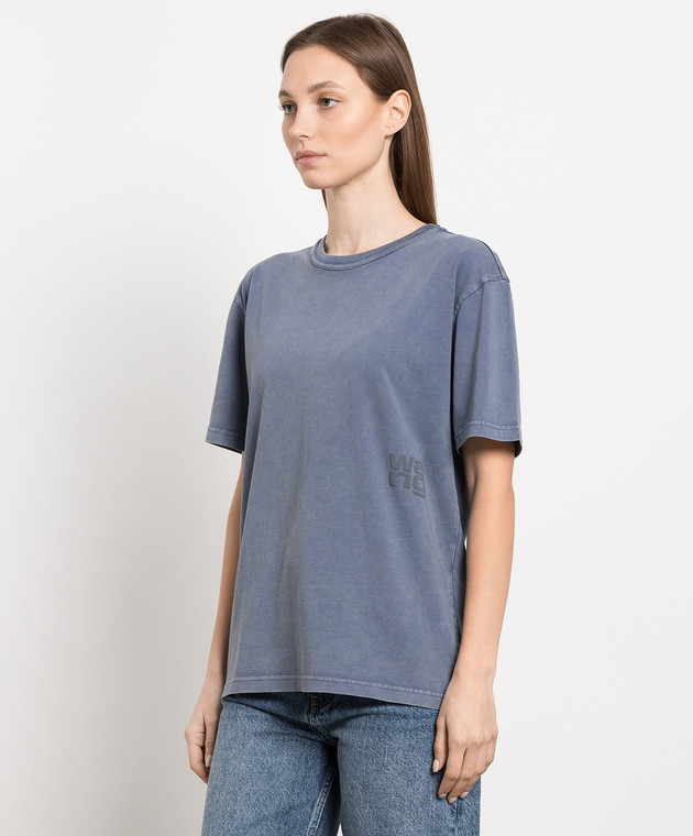 T by Alexander Wang Серая футболка с логотипом 4CC3221357 изображение 3