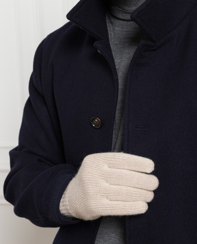 Brunello Cucinelli Перчатки бежевые из кашемира M2293118