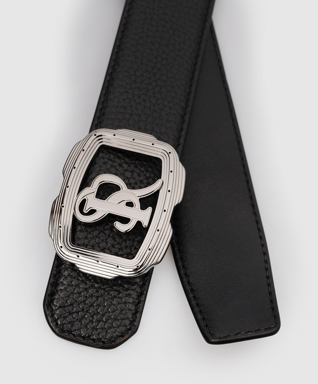 Stefano Ricci Black leather strap with logo N381VKC574U image 4