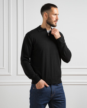 Cashmere&Whiskey Чорне поло з вовни 94394Z