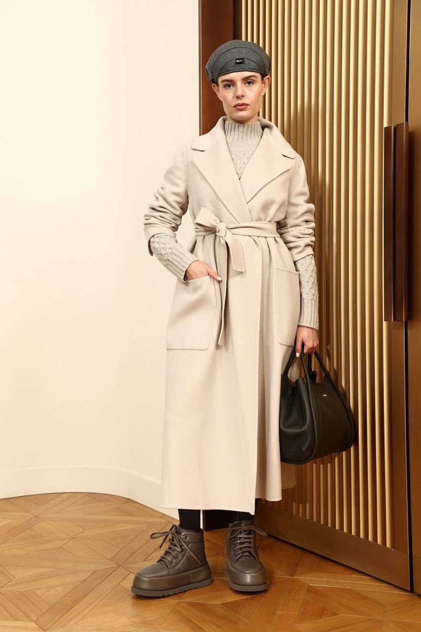 Max Mara Бежевое пальто Paolore из шерсти PAOLORE изображение 6
