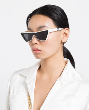 Off-White Білі сонцезахисні окуляри Artemisia з фактурним логотипом OERI042F22PLA001