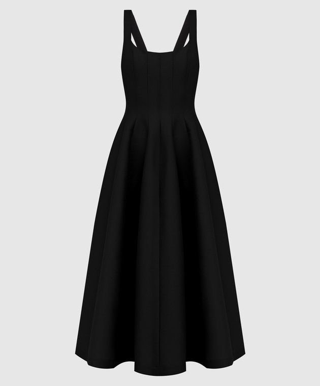 Philosophy di Lorenzo Serafini Чорна сукня міді з відкритою спиною A0409725
