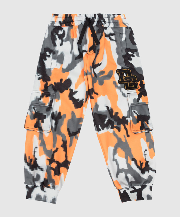 Dolce&Gabbana Children's sweatpants in camouflage print L4JPELG7BUO26
