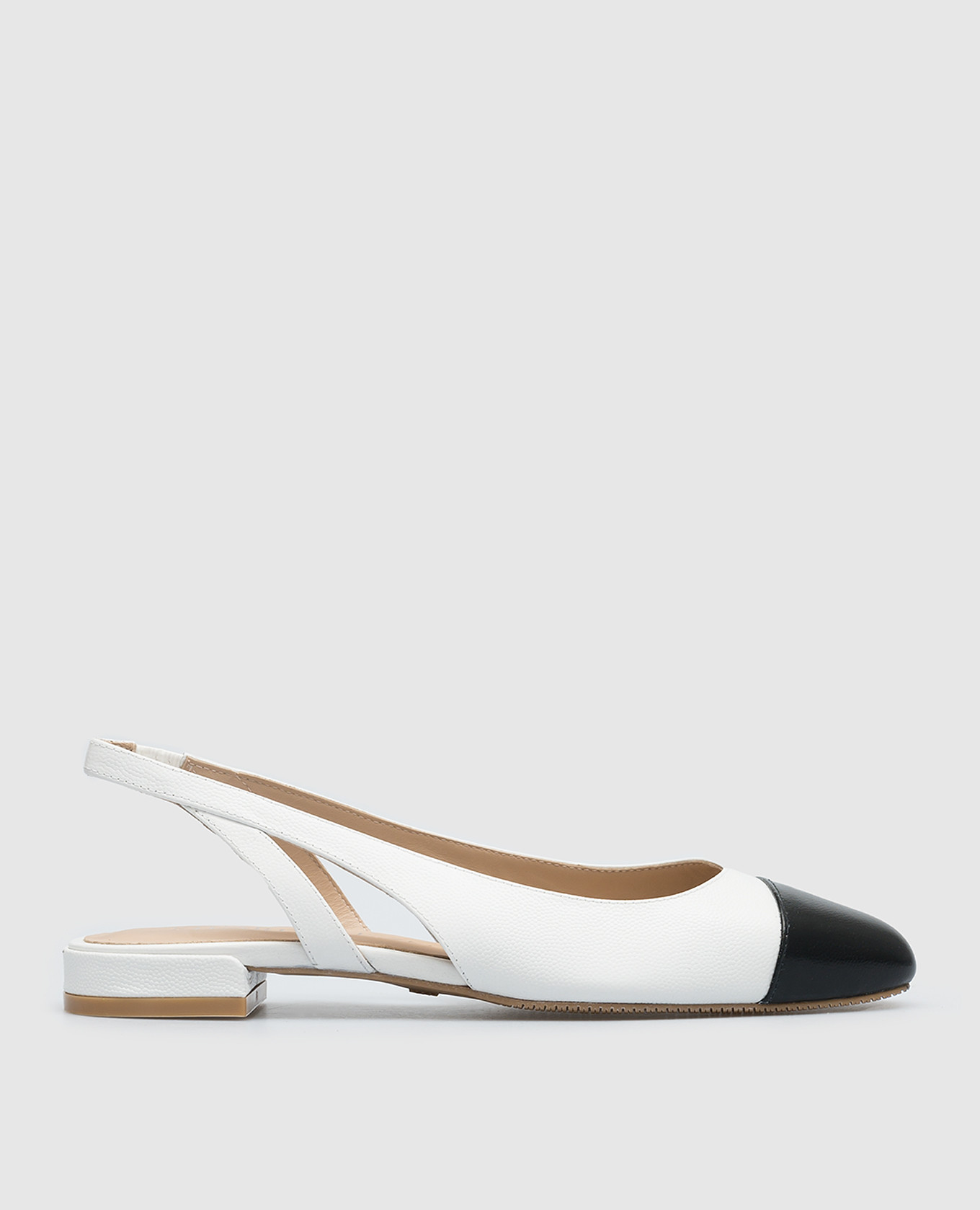 

Белые кожаные слингбеки Sleek, Белый, Босоножки