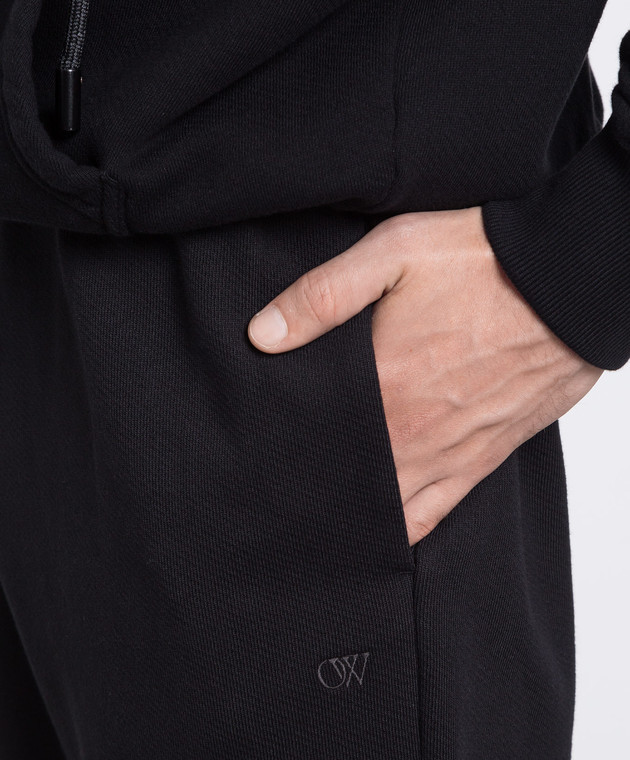 Off-White Черные спортивные штаны OMCH054F23FLE006 изображение 5