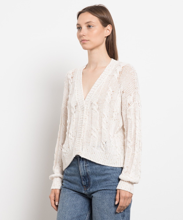 Peserico White cardigan with sequins S99389F03A9142 image 3